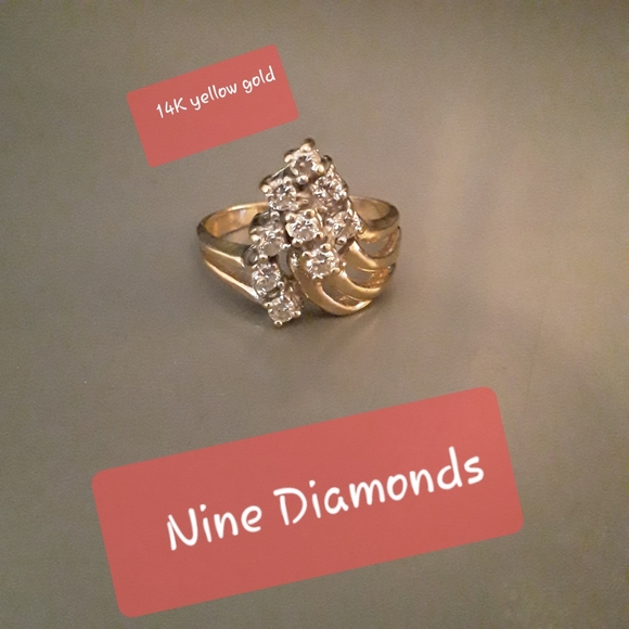 14k Yellow Gold  Diamond Ring - Picture 4 of 13